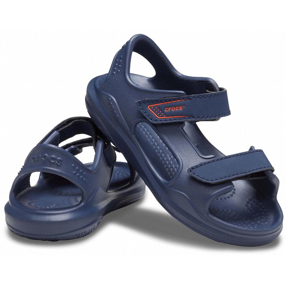 Navy Girls' Crocs Swiftwater™ Expedition Sandals | NZ 1609VRWD